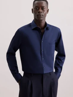 Seidensticker Herren Business Hemd - Regular Fit in blau