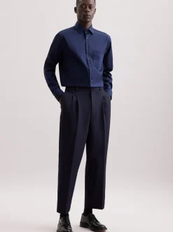 Seidensticker Herren Business Hemd - Regular Fit in blau