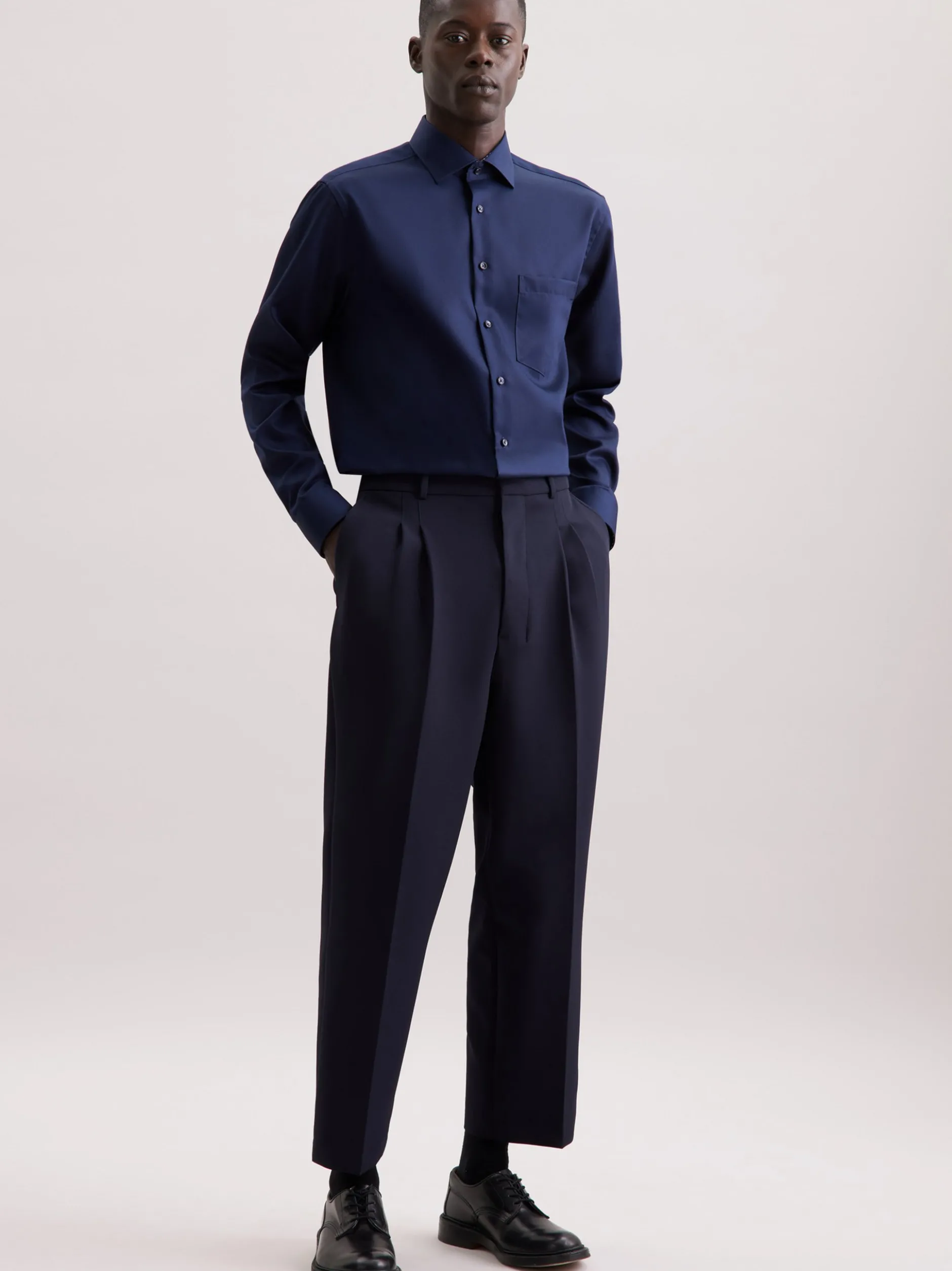 Seidensticker Herren Business Hemd - Regular Fit in blau