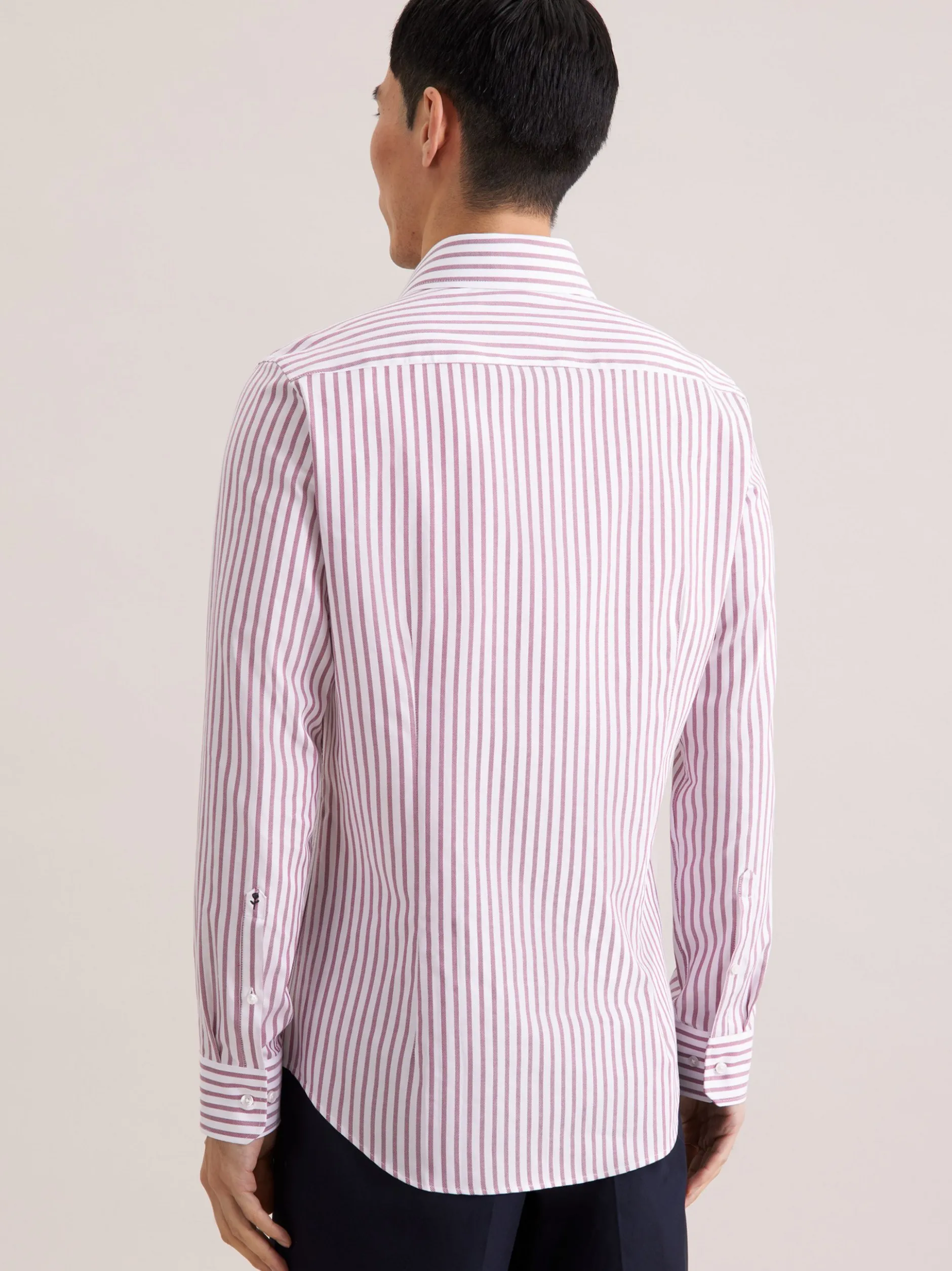 Seidensticker Herren Business Hemd - Slim Fit in weiß rot