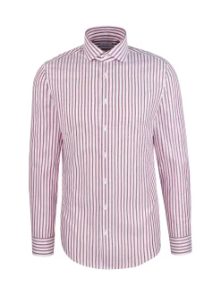 Seidensticker Herren Business Hemd - Slim Fit in weiß rot