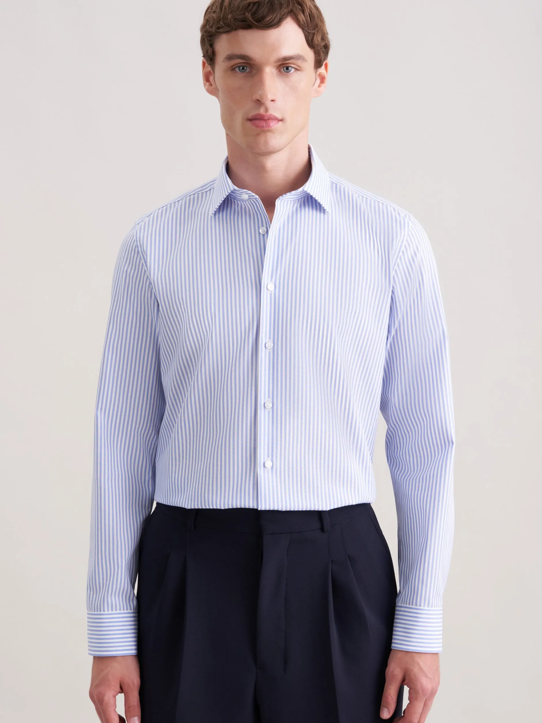 Seidensticker Herren Business Hemd - Slim Fit in blau