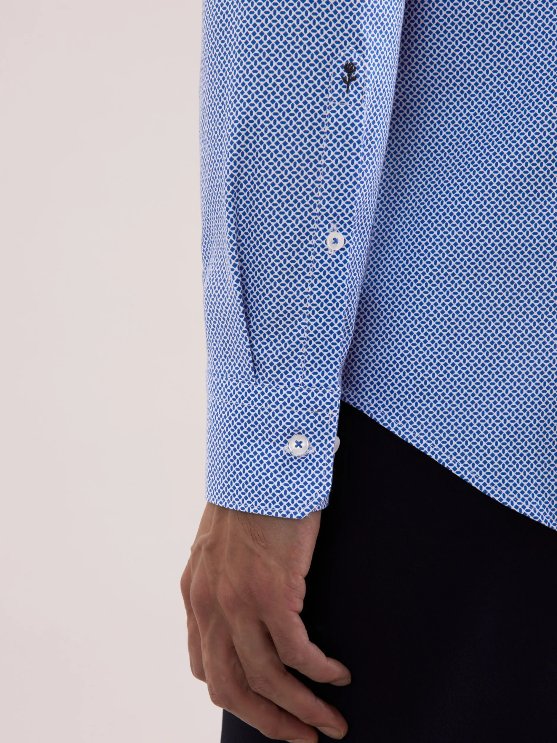 Seidensticker Herren Business Hemd - Shaped Fit in blau