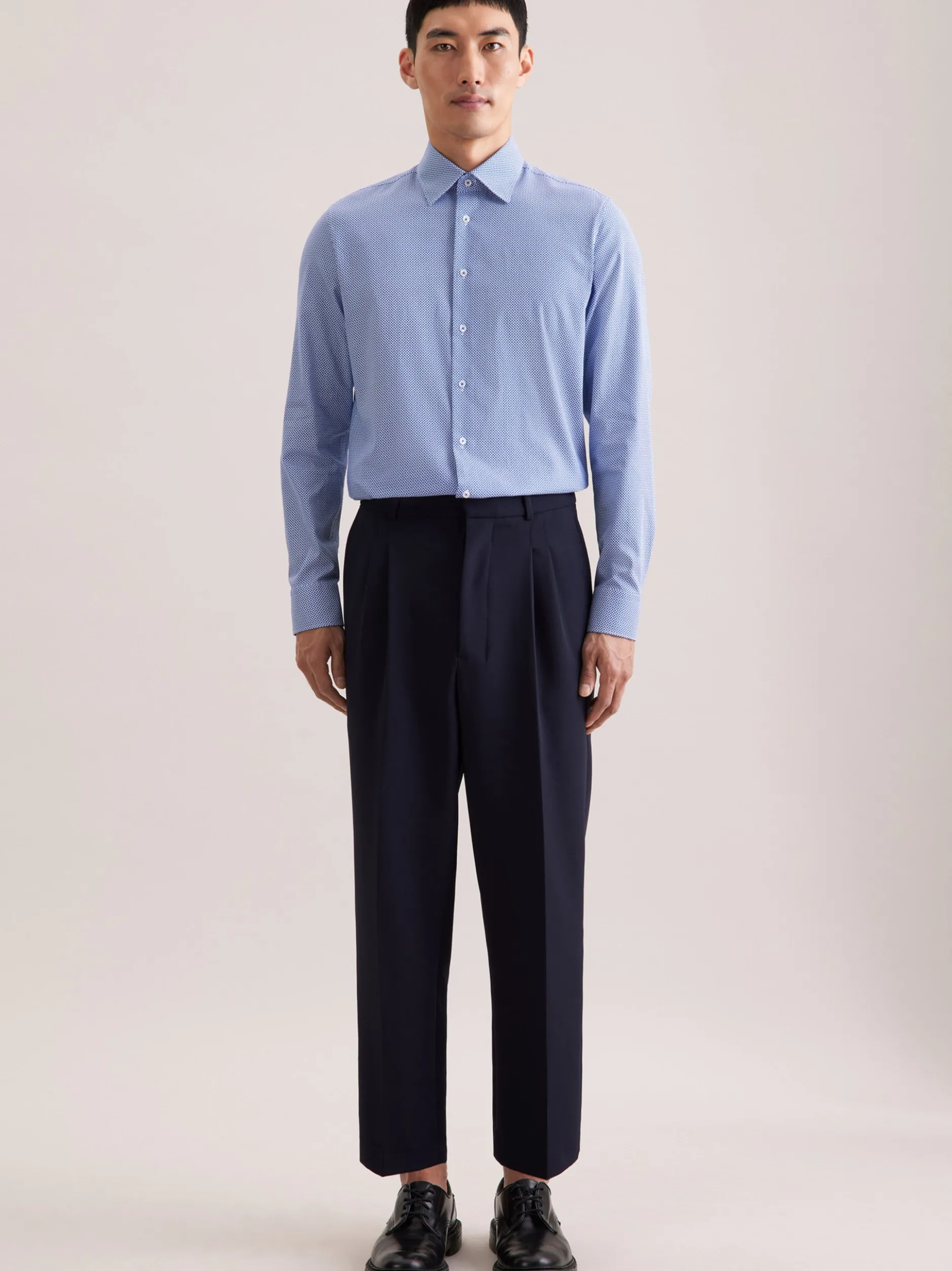 Seidensticker Herren Business Hemd - Shaped Fit in blau