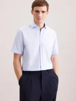 Seidensticker Herren Business Hemd - Regular Fit in blau