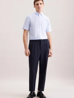 Seidensticker Herren Business Hemd - Regular Fit in blau