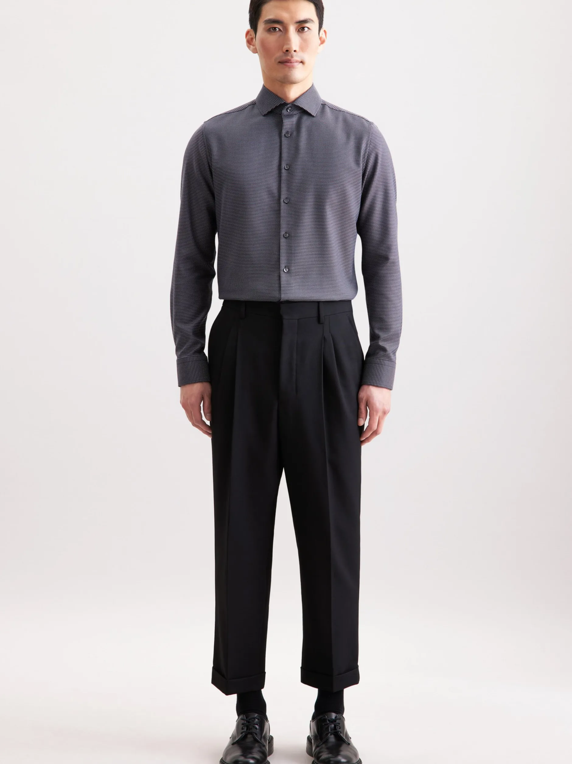 Seidensticker Herren Business Hemd - Shaped Fit in grau