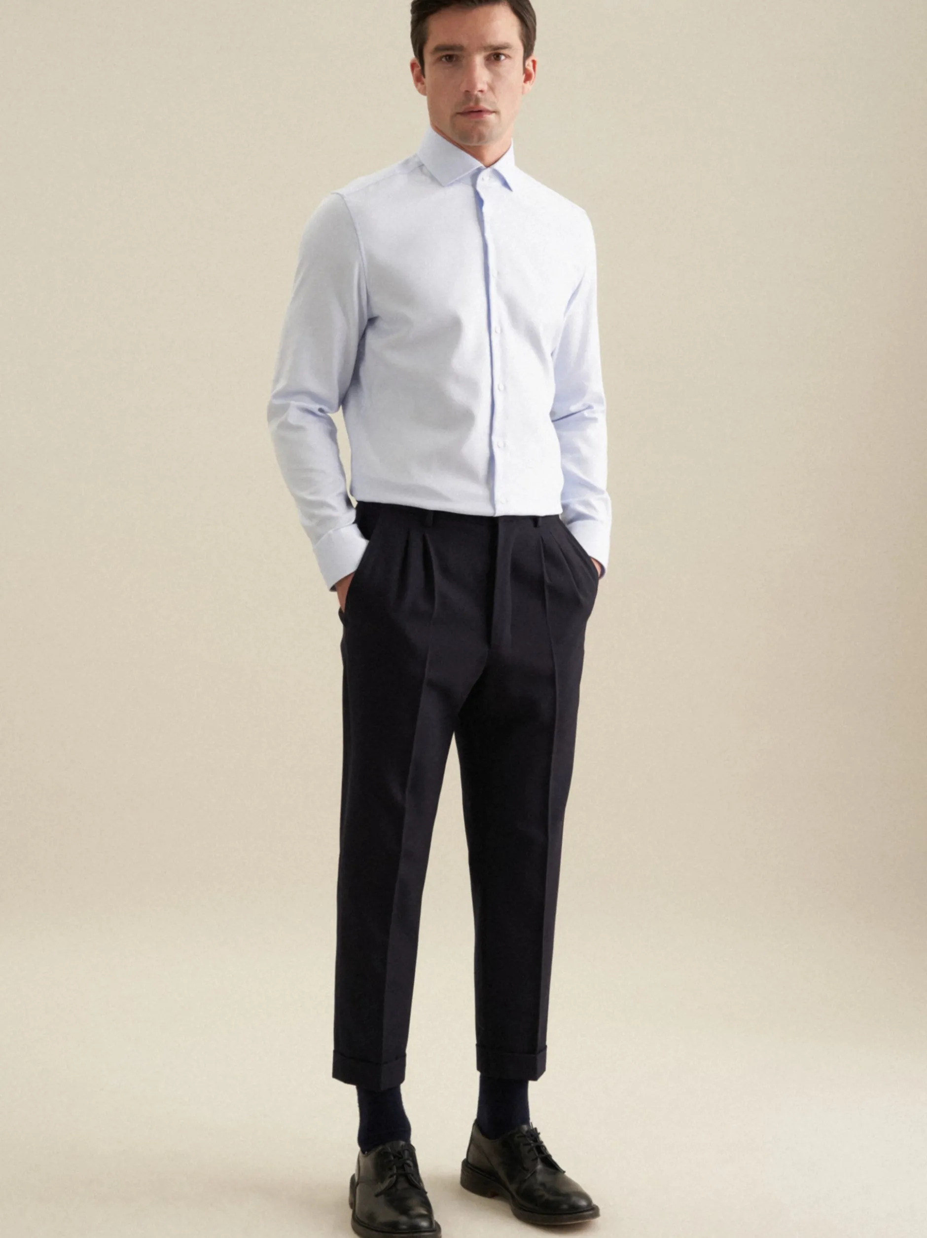 Seidensticker Herren Business Hemd - Slim Fit in hellblau