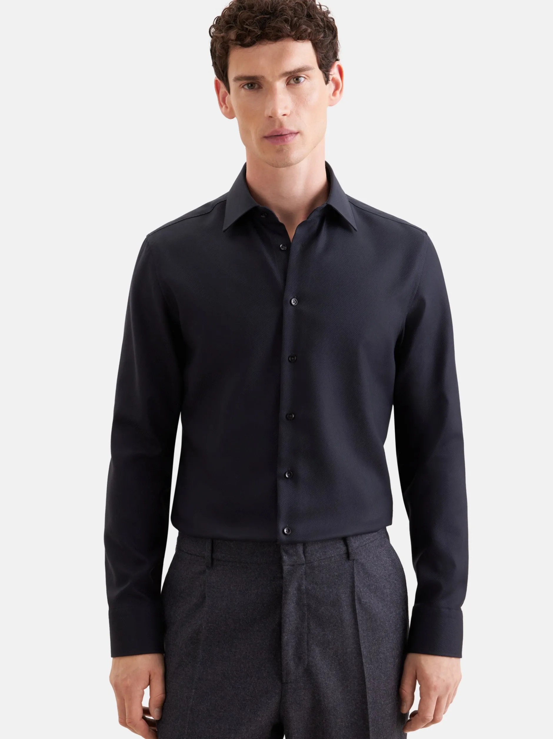Seidensticker Herren Business Hemd - Slim Fit in schwarz