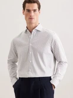 Seidensticker Herren Business Hemd - Regular Fit in weiß oliv