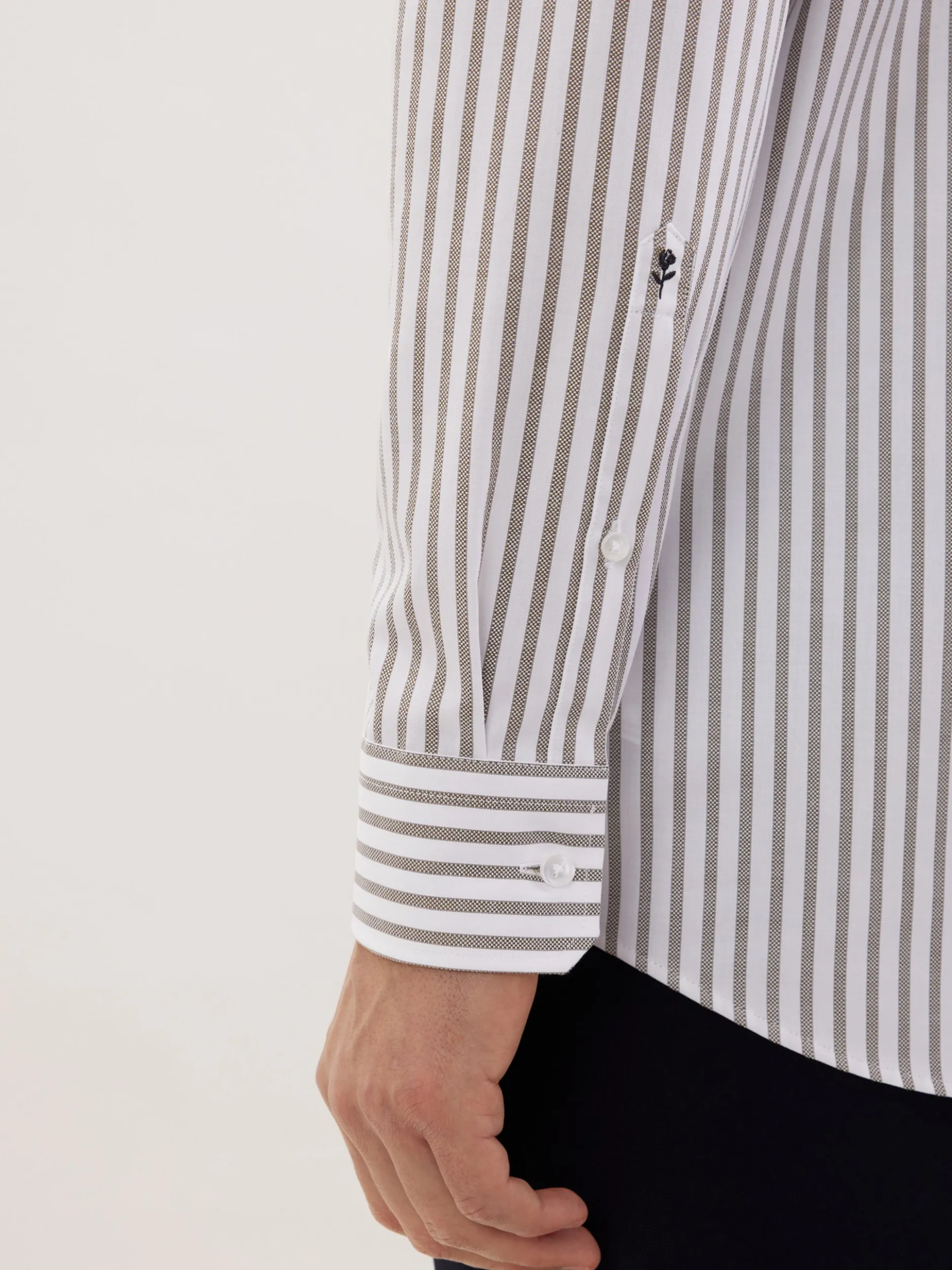 Seidensticker Herren Business Hemd - Regular Fit in weiß oliv