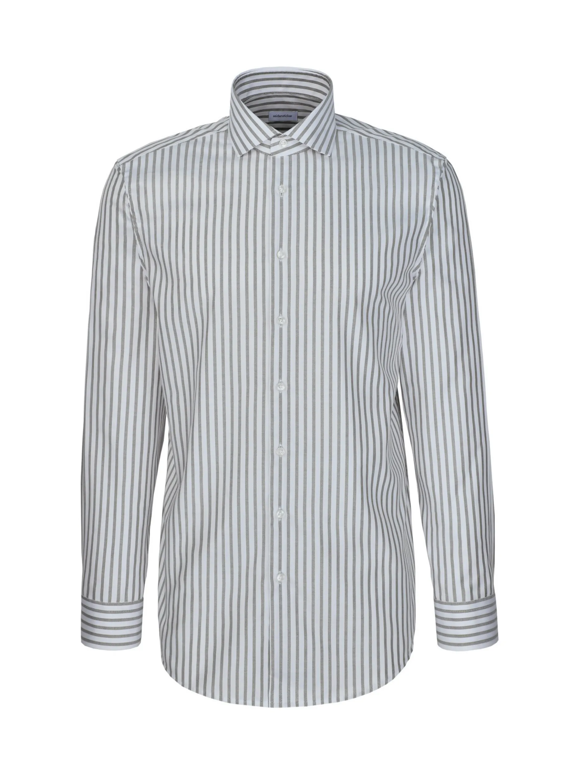 Seidensticker Herren Business Hemd - Regular Fit in weiß oliv