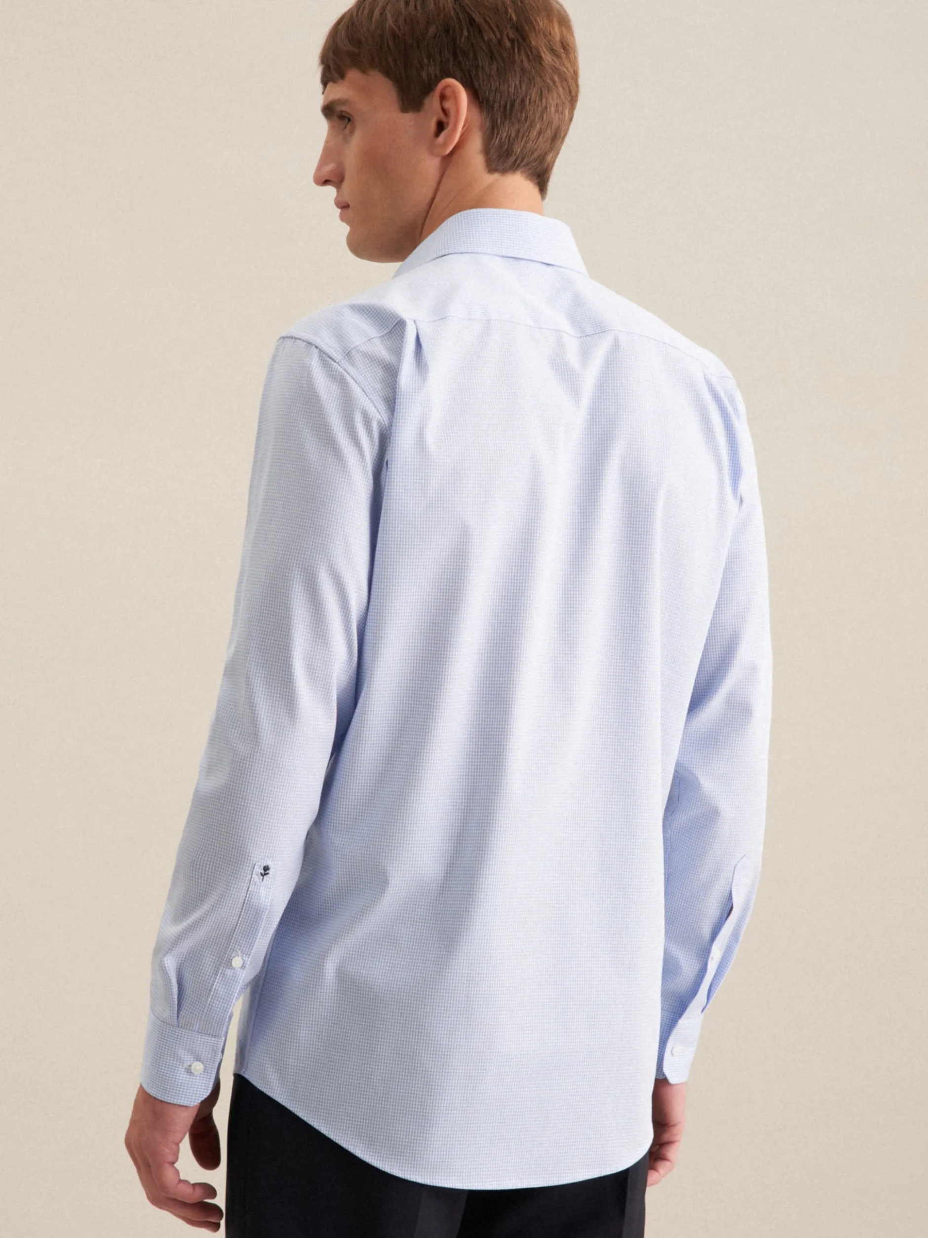 Seidensticker Herren Business Hemd - Regular Fit in blau