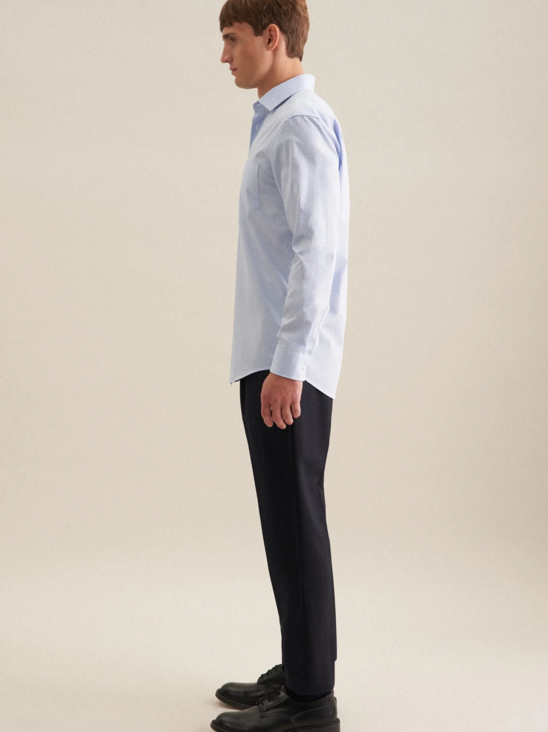 Seidensticker Herren Business Hemd - Regular Fit in blau