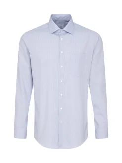 Seidensticker Herren Business Hemd - Regular Fit in blau