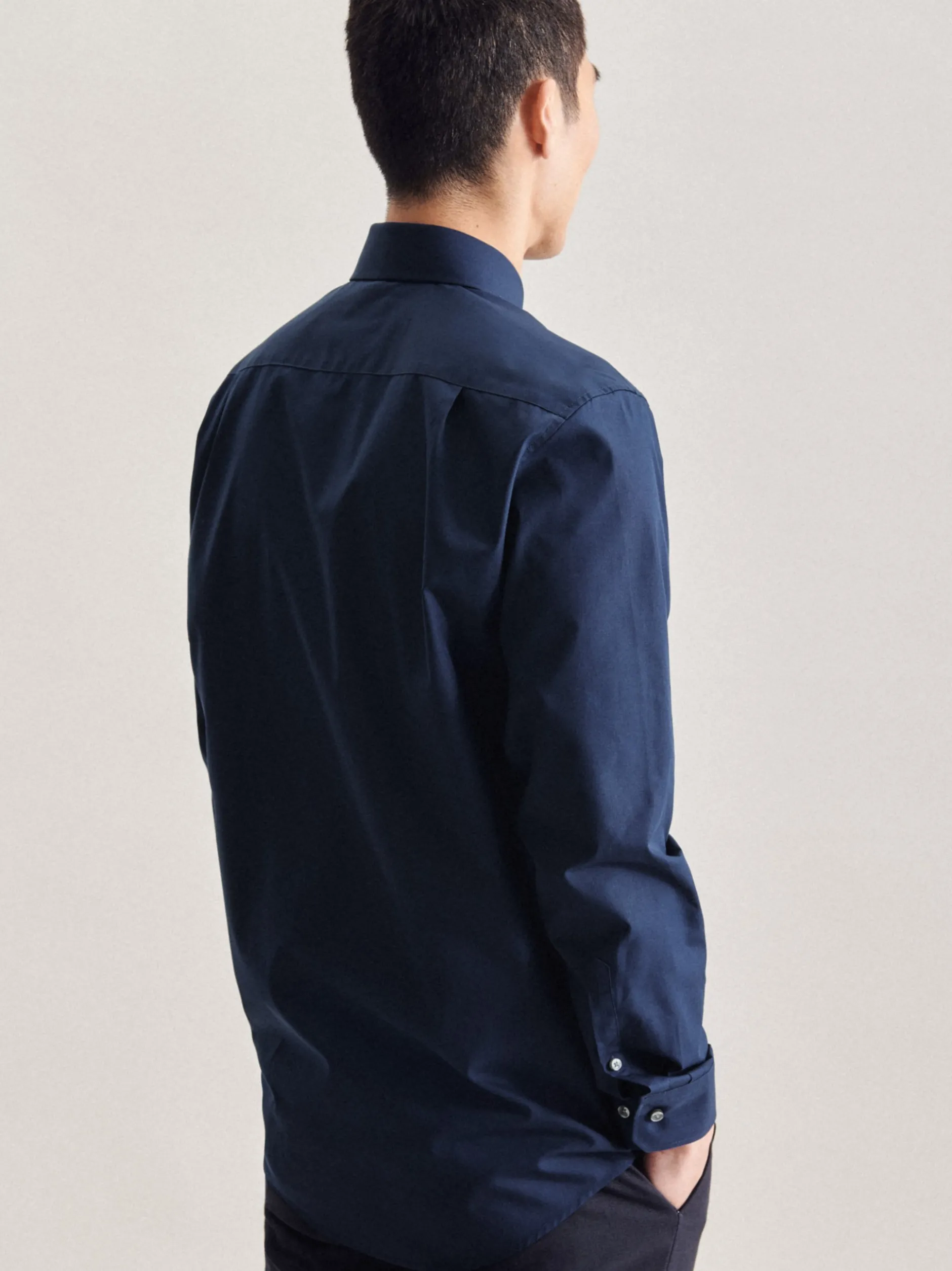 Seidensticker Herren Business Hemd - Regular Fit in blau