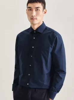 Seidensticker Herren Business Hemd - Regular Fit in blau
