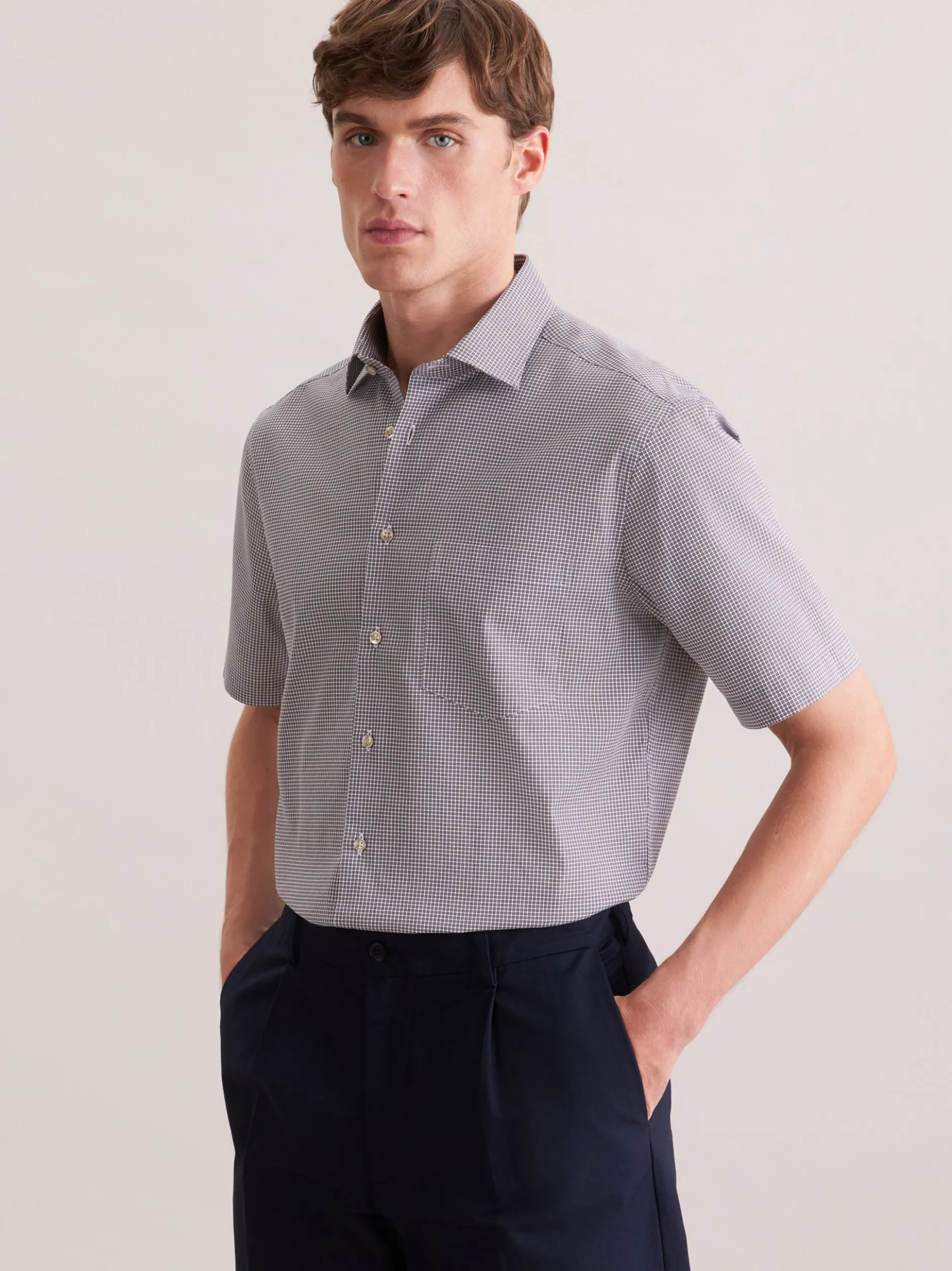 Seidensticker Herren Business Hemd - Regular Fit in grau