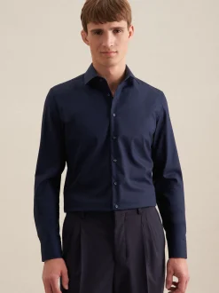 Seidensticker Herren Business Hemd - Slim Fit in blau