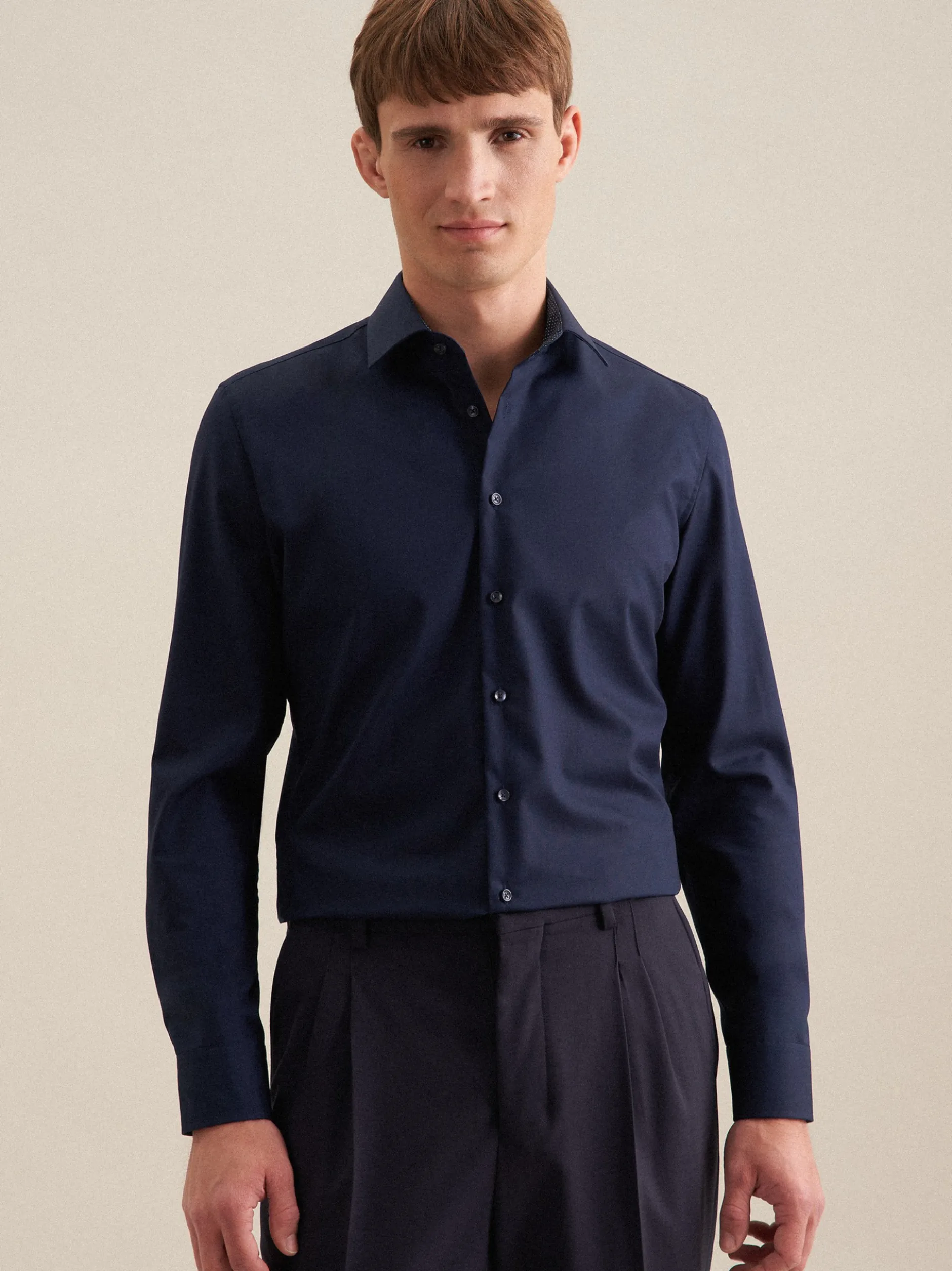 Seidensticker Herren Business Hemd - Slim Fit in blau