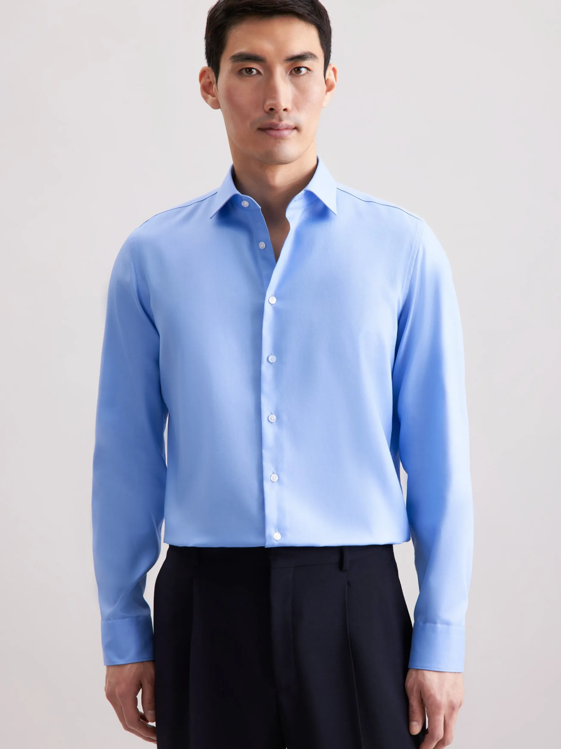 Seidensticker Herren Business Hemd - Slim Fit in blau