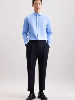 Seidensticker Herren Business Hemd - Slim Fit in blau
