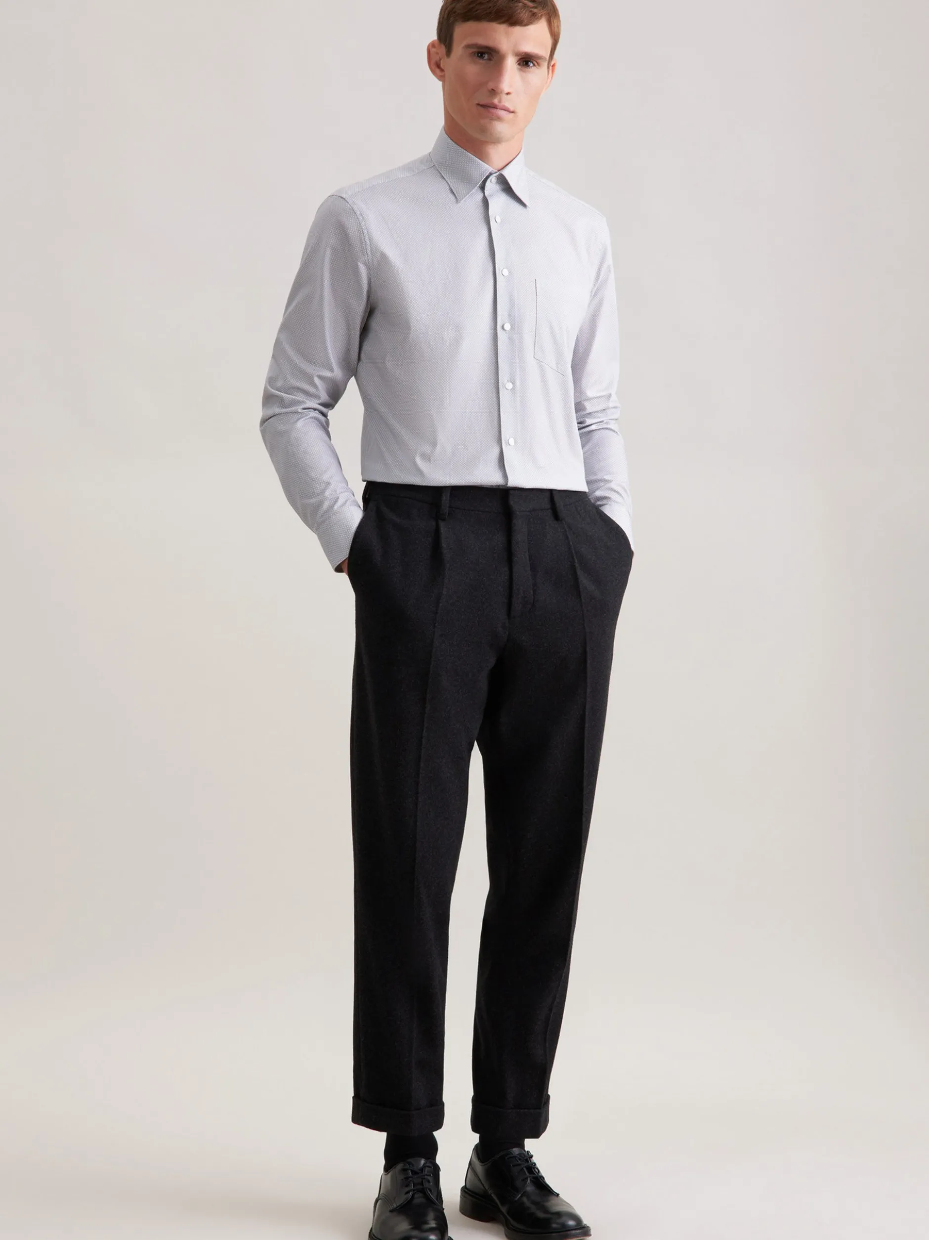 Seidensticker Herren Business Hemd - Regular Fit in grau