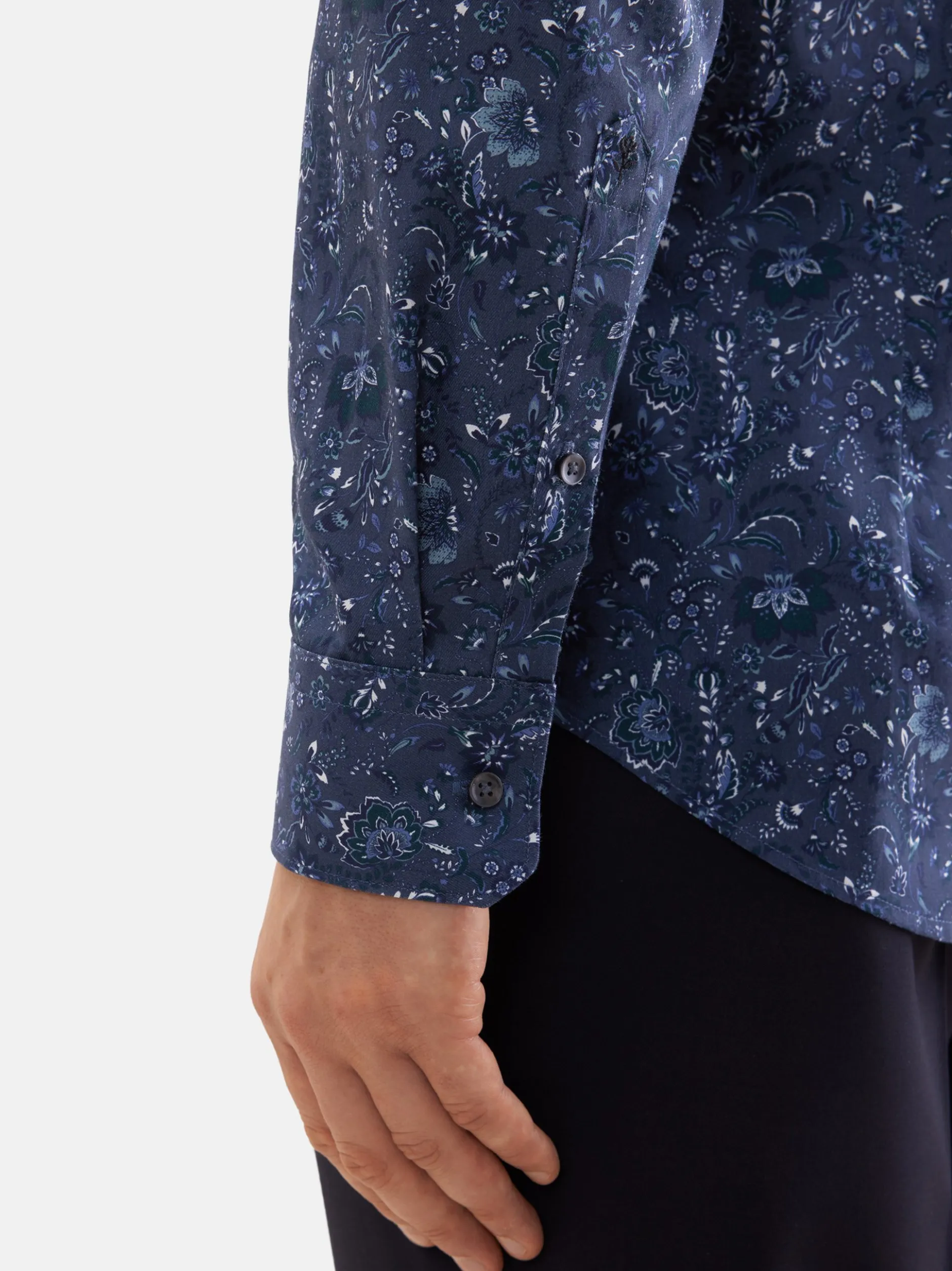 Seidensticker Herren Business Hemd - Shaped Fit in anthrazit blau