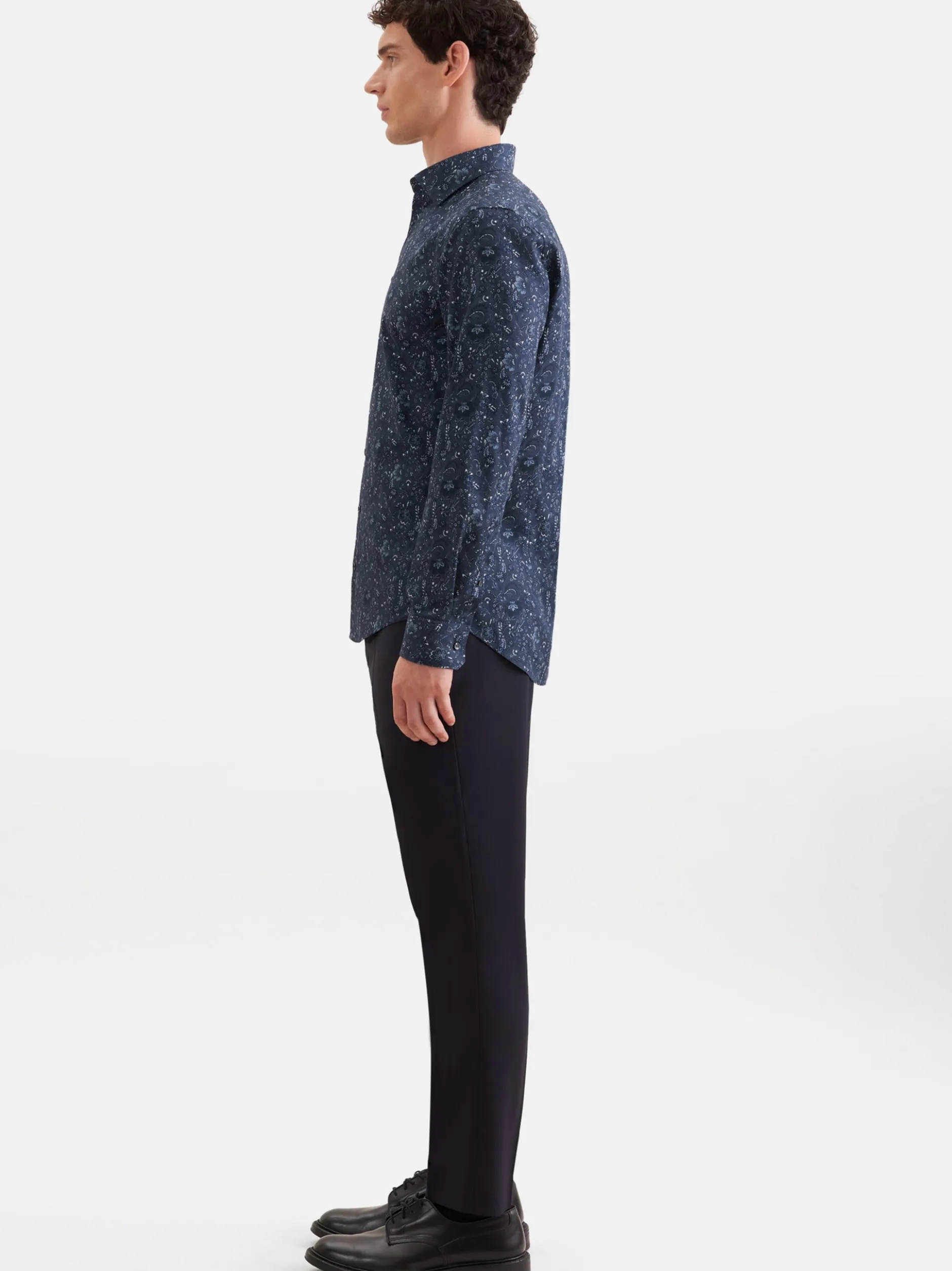 Seidensticker Herren Business Hemd - Shaped Fit in anthrazit blau