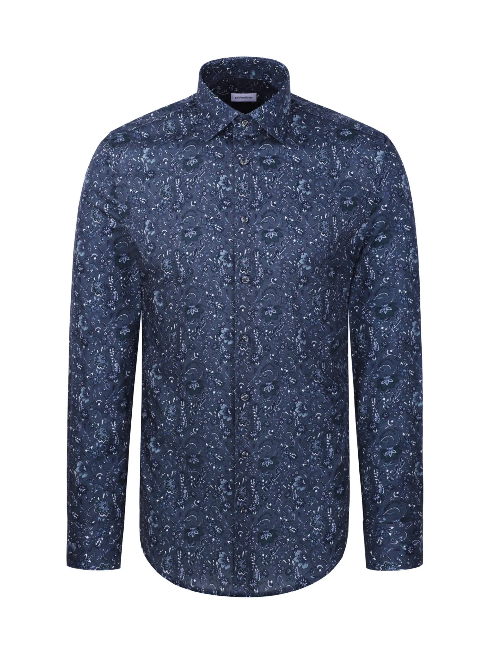 Seidensticker Herren Business Hemd - Shaped Fit in anthrazit blau