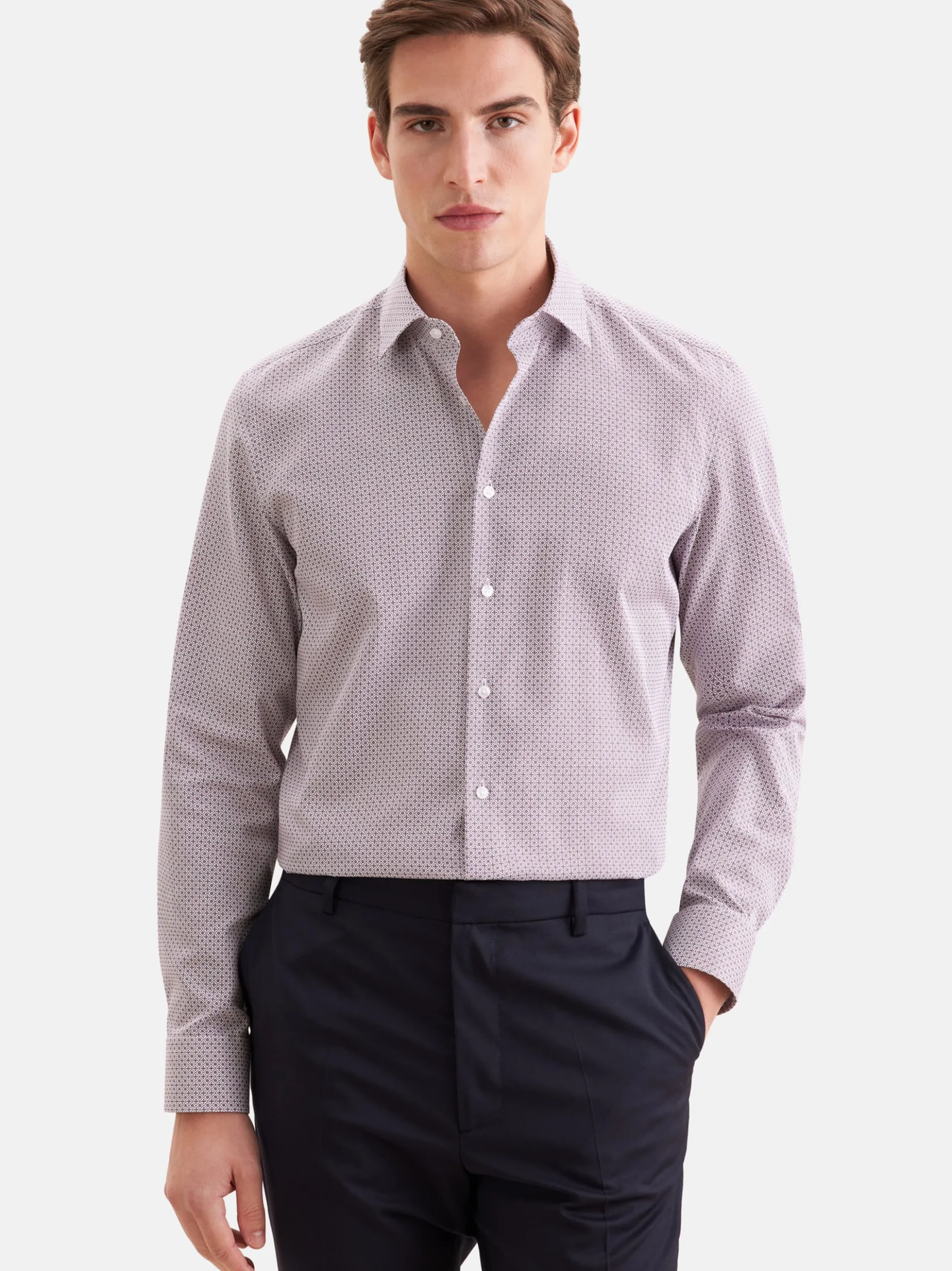 Seidensticker Herren Business Hemd - Slim Fit in rot
