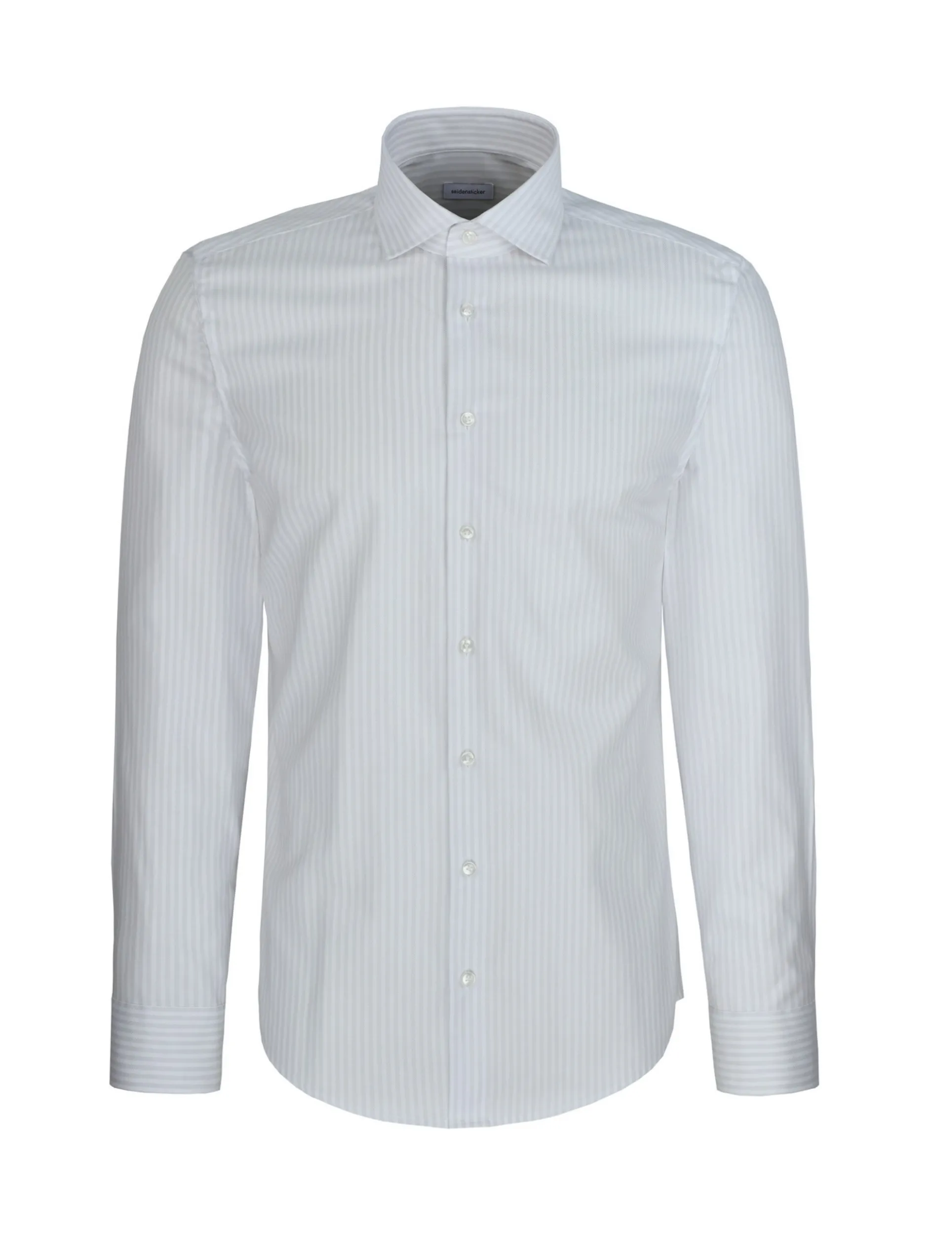 Seidensticker Herren Business Hemd - Slim Fit in silber weiß