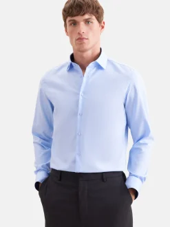 Seidensticker Herren Business Hemd - Slim Fit in blau