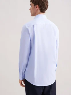 Seidensticker Herren Business Hemd - Regular Fit in blau