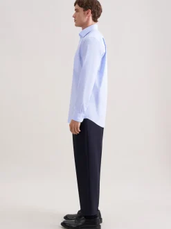 Seidensticker Herren Business Hemd - Regular Fit in blau