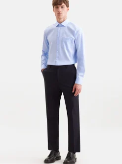 Seidensticker Herren Business Hemd - Regular Fit in blau