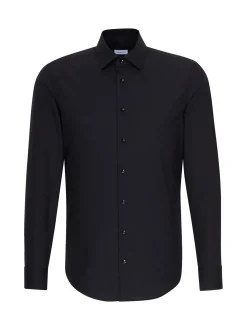 Seidensticker Herren Business Hemd - X-Slim Fit in schwarz