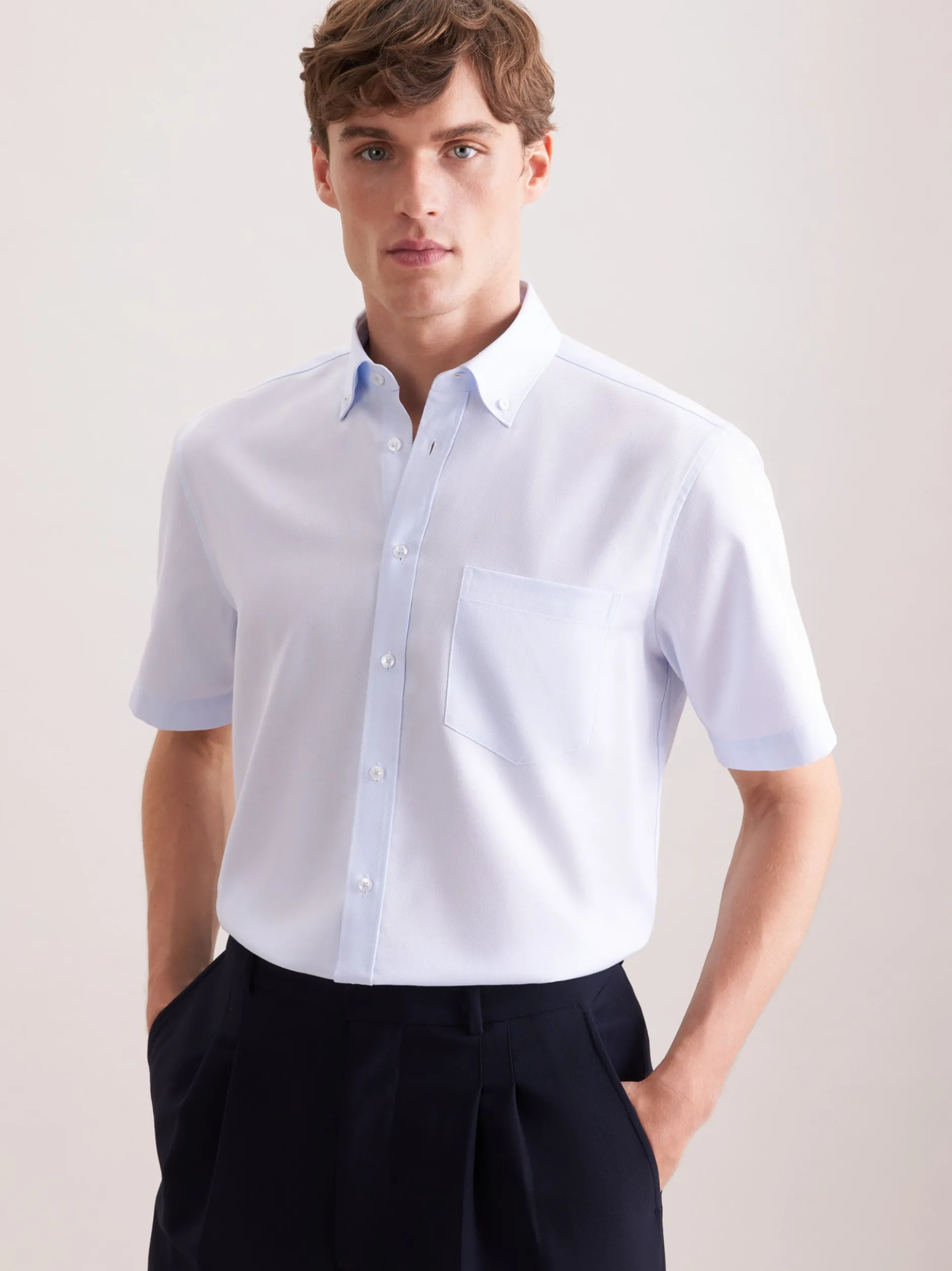 Seidensticker Herren Business Hemd - Regular Fit in hellblau