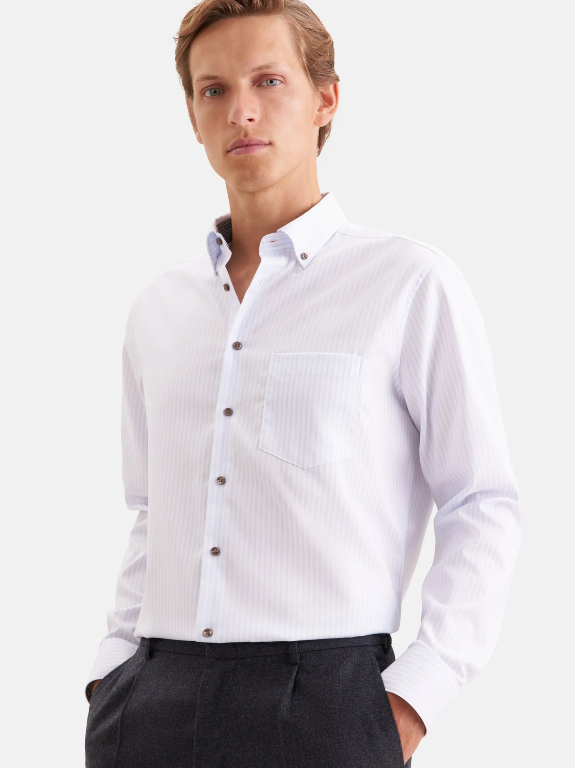 Seidensticker Herren Business Hemd - Regular Fit in hellblau