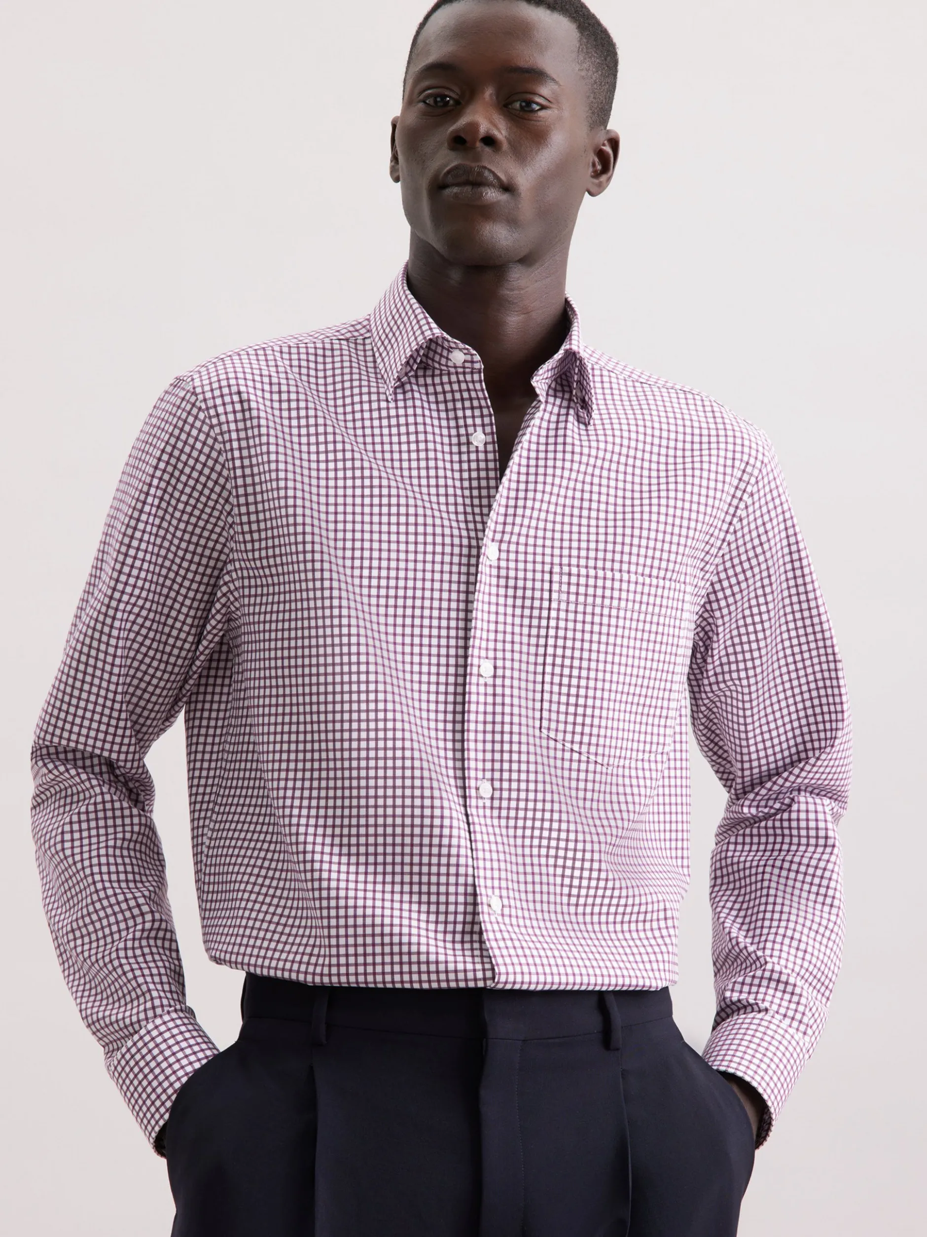 Seidensticker Herren Business Hemd - Regular Fit in purple