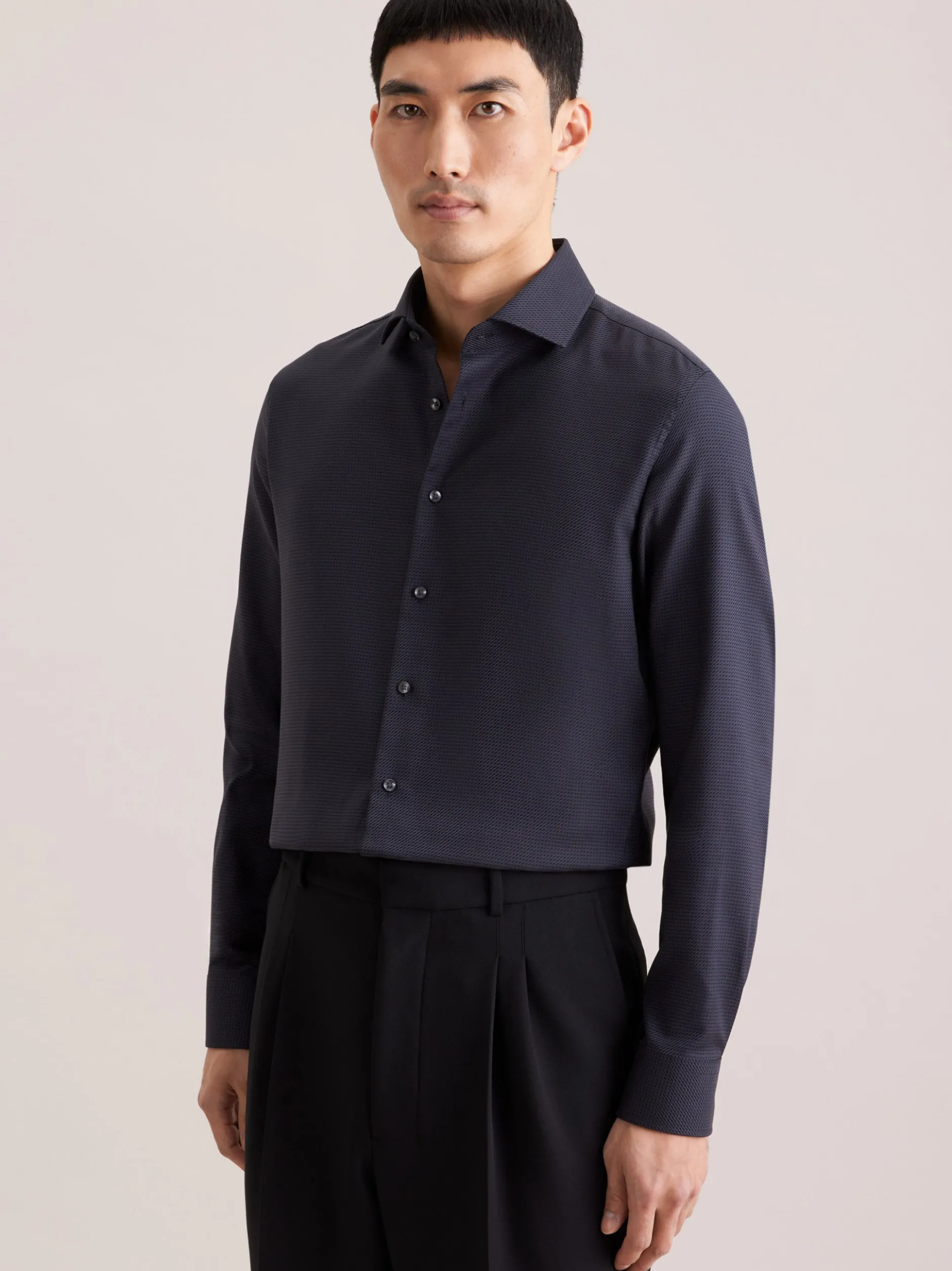 Seidensticker Herren Business Hemd - Slim Fit in anthrazit
