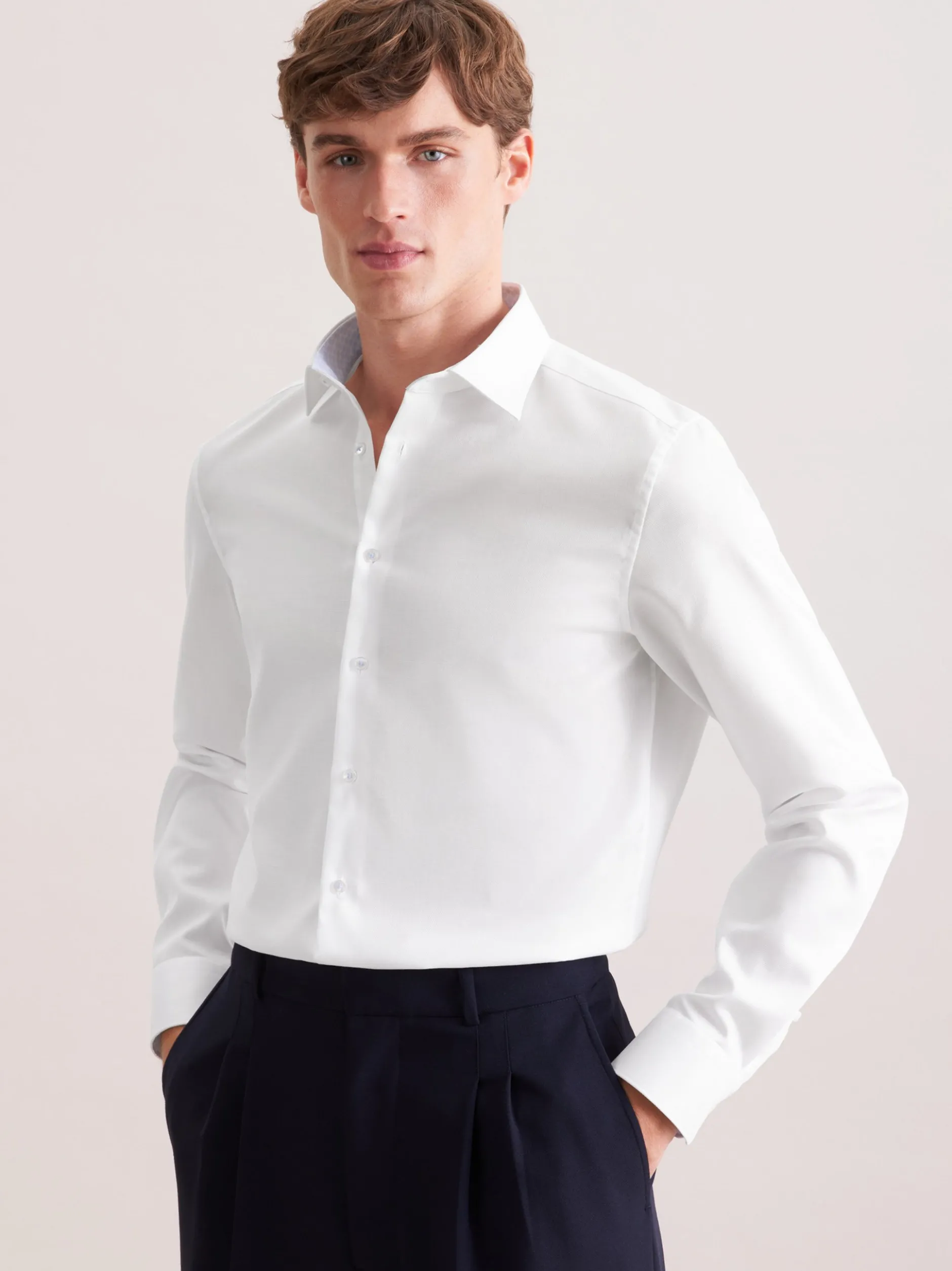 Seidensticker Herren Business Hemd - Shaped Fit in weiß