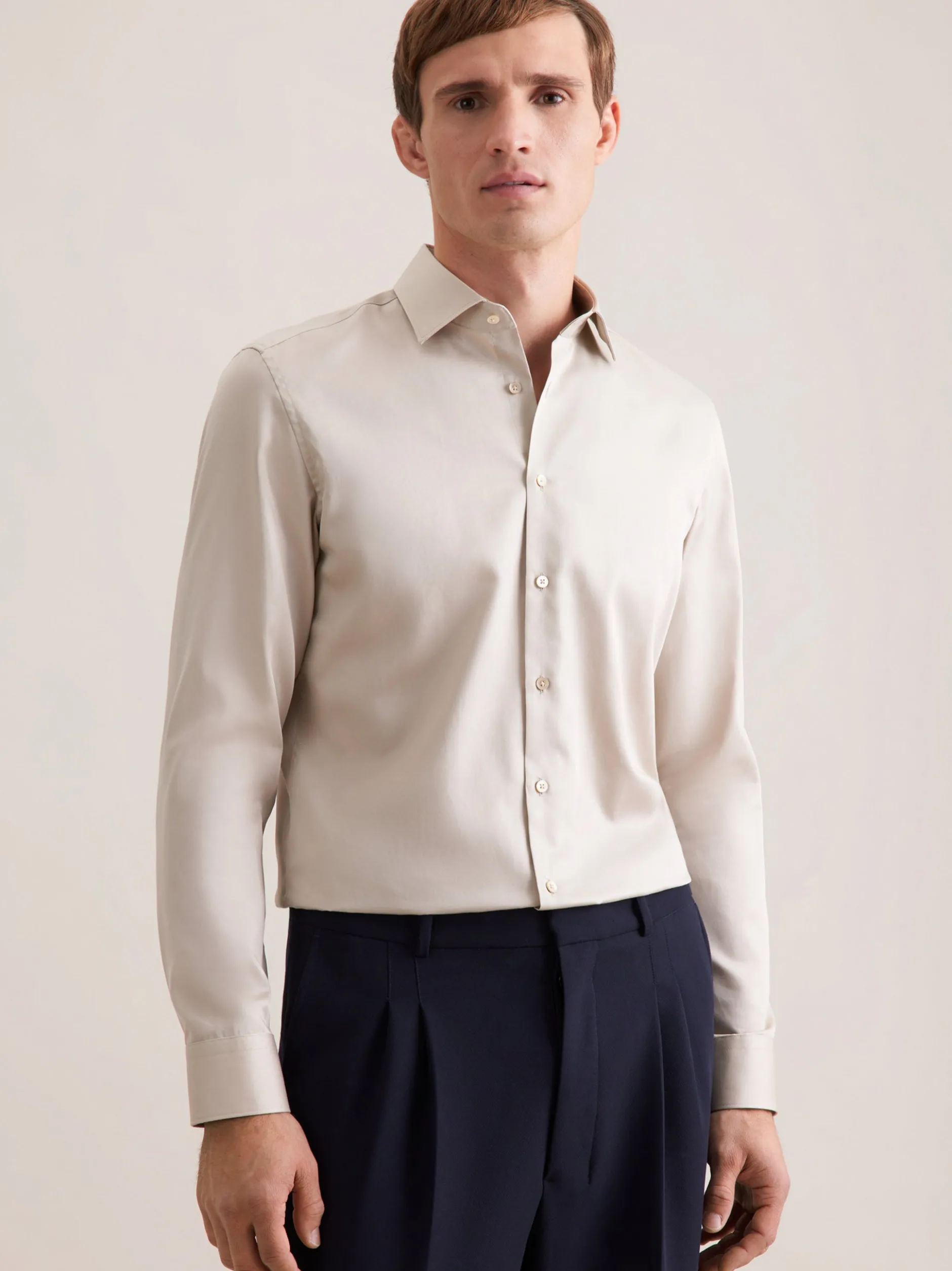 Seidensticker Herren Business Hemd - Slim Fit in beige