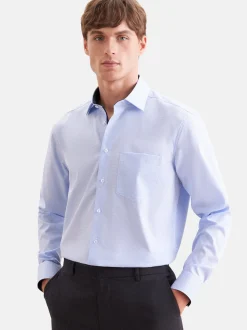 Seidensticker Herren Business Hemd - Regular Fit in blau