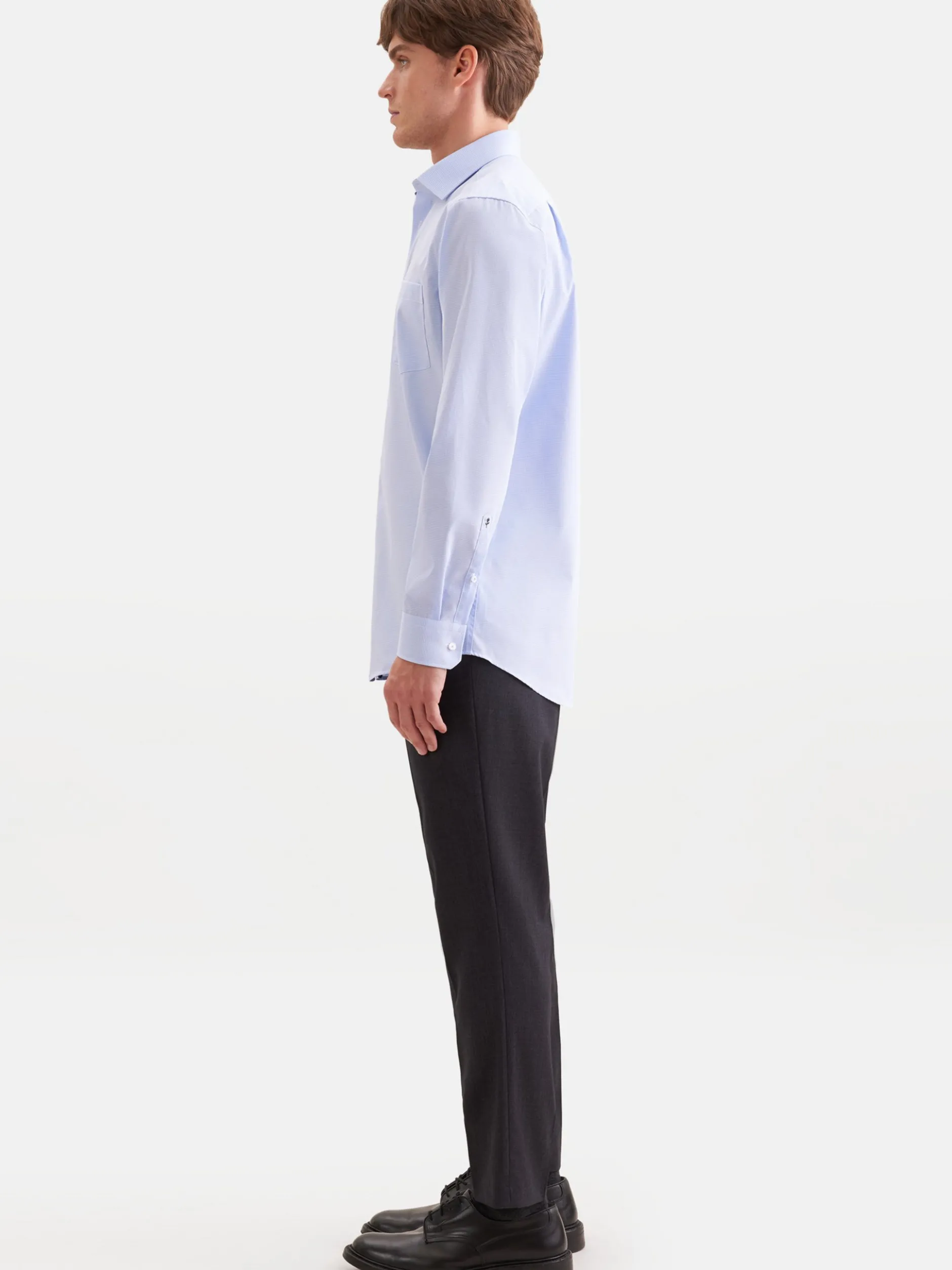 Seidensticker Herren Business Hemd - Regular Fit in blau