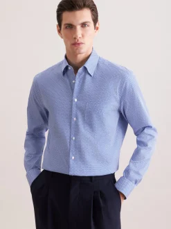 Seidensticker Herren Business Hemd - Regular Fit in blau