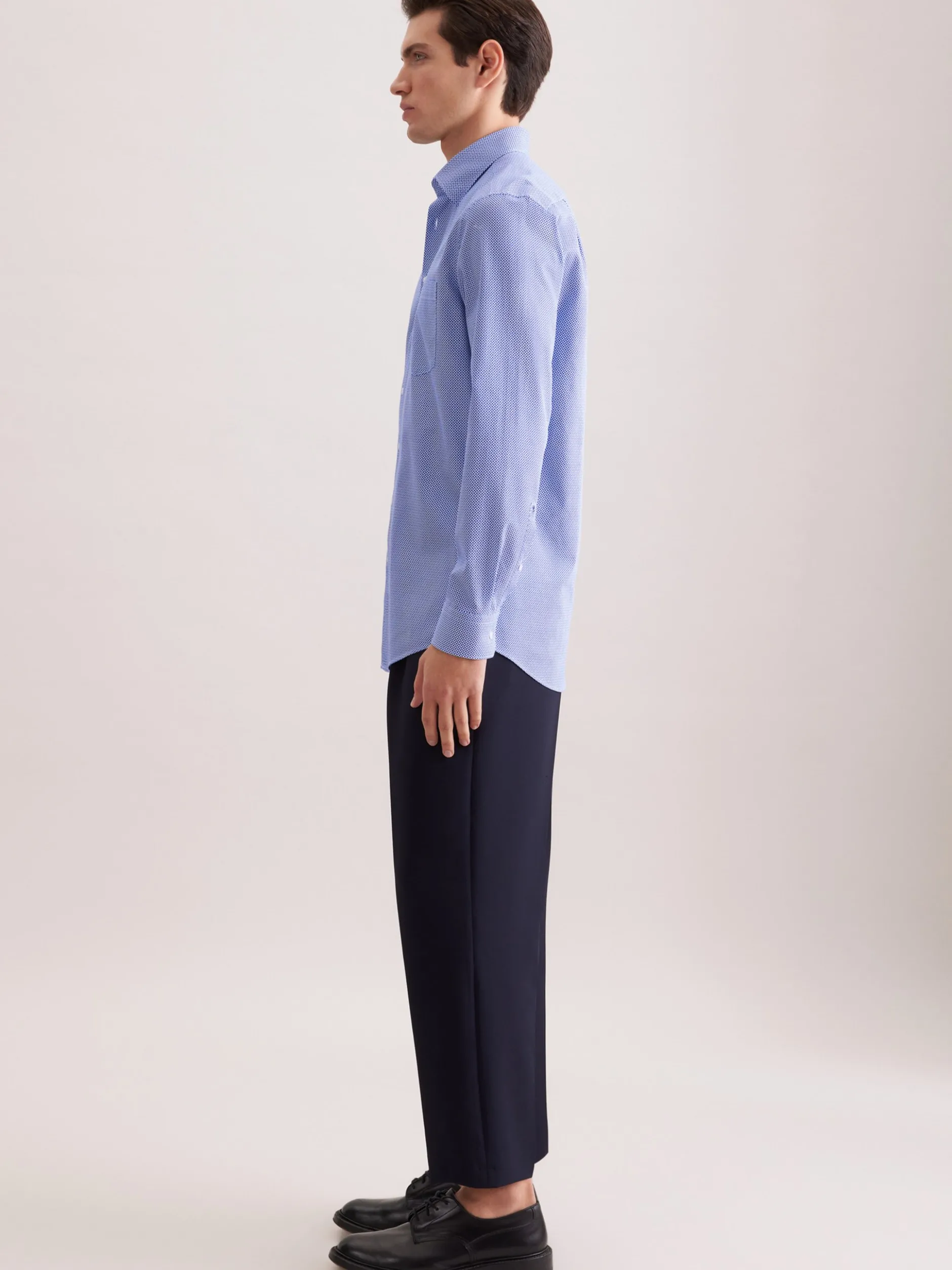 Seidensticker Herren Business Hemd - Regular Fit in blau