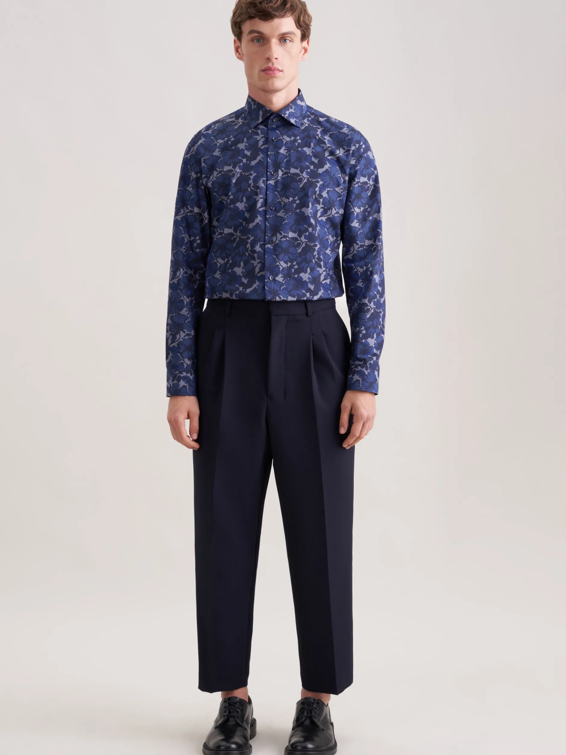 Seidensticker Herren Business Hemd - Shaped Fit in blau