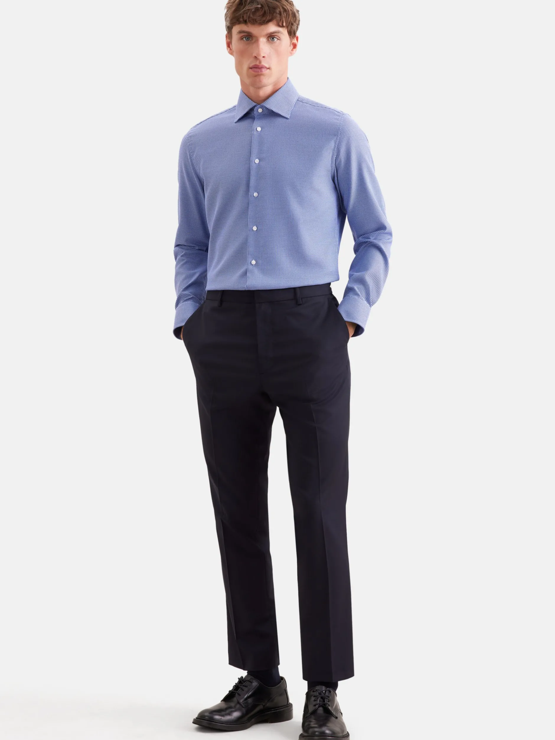 Seidensticker Herren Business Hemd - Slim Fit in blau
