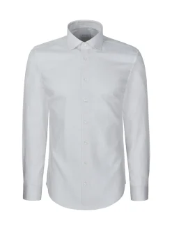 Seidensticker Herren Business Hemd - Slim Fit in weiß hellgrau